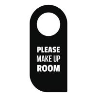 por favor, crie um ícone de etiqueta de cabide de quarto, estilo simples vetor