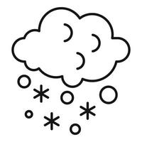 ícone de nevasca de tornado, estilo de estrutura de tópicos vetor