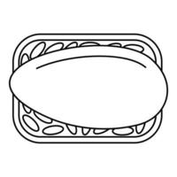 ícone de sushi do japão, estilo de estrutura de tópicos vetor