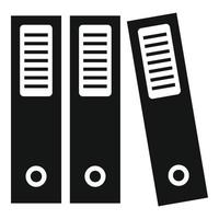 ícone de pastas de arquivos, estilo simples vetor