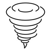 ícone de tornado de velocidade, estilo de estrutura de tópicos vetor