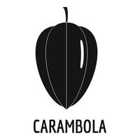 ícone de carambola, estilo simples. vetor