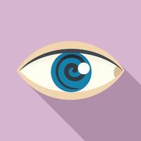 ícone de hipnose de olho mágico, estilo simples vetor