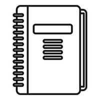 ícone de notebook do gerente, estilo de estrutura de tópicos vetor