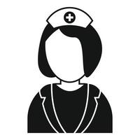 ícone de enfermeira especialista, estilo simples vetor