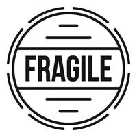 logotipo frágil, estilo simples. vetor