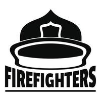 logotipo do capacete de bombeiros, estilo simples vetor