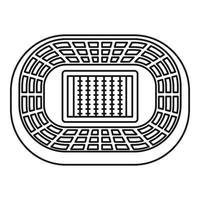 ícone da arena esportiva superior, estilo de estrutura de tópicos vetor