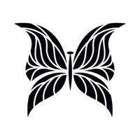 borboleta com ícone de asas recortadas, estilo simples vetor