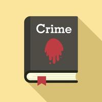 ícone do livro crime, estilo simples vetor