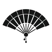 ícone do ventilador de mão do Japão, estilo simples vetor