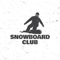 clube de snowboard. ilustração vetorial. conceito para camisa ou logotipo, impressão, carimbo ou camiseta. vetor
