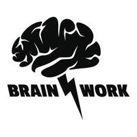 logotipo do trabalho cerebral, estilo simples vetor