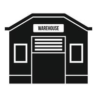 ícone do armazém de armazenamento, estilo simples vetor
