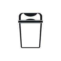 ícone de lata de lixo, estilo simples vetor