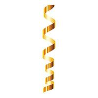 ícone de serpentina de ouro de luxo, estilo realista vetor