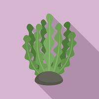 ícone de planta bio marinha, estilo simples vetor