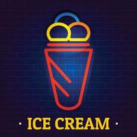 logotipo da tabuleta de sorvete, estilo simples vetor