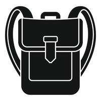 ícone de mochila, estilo simples vetor