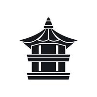 ícone tradicional do pagode coreano, estilo simples vetor