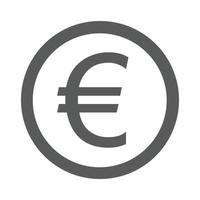 vetor simples do ícone do símbolo do euro