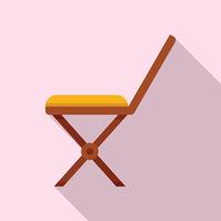 ícone de cadeira de jardim macia, estilo simples vetor