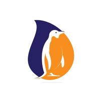 design de ilustração de ícone de vetor de modelo de logotipo de pinguim criativo