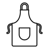ícone de avental de cozinha, estilo de estrutura de tópicos vetor