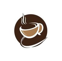 design de logotipo de vetor de café café. modelo de logotipo de ícone de xícara de café exclusivo.