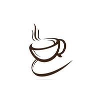 design de logotipo de vetor de café café. modelo de logotipo de ícone de xícara de café exclusivo.