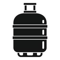 ícone de butano de cilindro de gás, estilo simples vetor