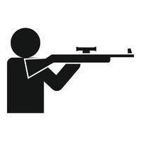 ícone do atirador de elite, estilo simples vetor