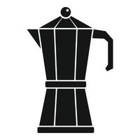 ícone de chaleira de café, estilo simples vetor