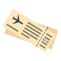 ícone de passagem aérea, estilo simples vetor