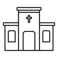 ícone da igreja de arquitetura, estilo de estrutura de tópicos vetor