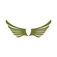 ícone de dois pássaros de asa verde, estilo simples vetor