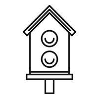 ícone de casa de pássaros, estilo de estrutura de tópicos vetor