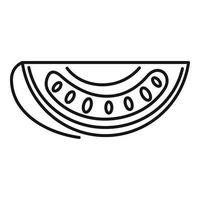 ícone de fatia de tomate, estilo de estrutura de tópicos vetor