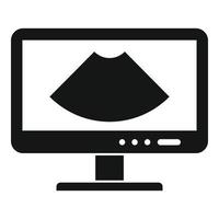 ícone do monitor de ultrassom, estilo simples vetor