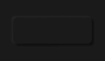 design de interface do usuário suave de neumorfismo preto para web design, interface do usuário do aplicativo e muito mais, botão em branco, vetor. vetor