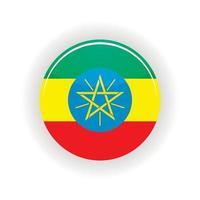 círculo de ícone da Etiópia vetor