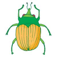 ícone de bug inseto, estilo cartoon vetor