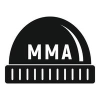 ícone de gorro mma, estilo simples vetor