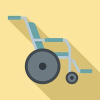 ícone de cadeira de rodas hospitalar, estilo simples vetor