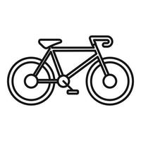 ícone de bicicleta de entrega, estilo de estrutura de tópicos vetor