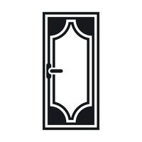 porta de madeira com ícone de vidro, estilo simples vetor