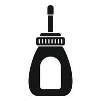 ícone de garrafa de mostarda de cachorro-quente, estilo simples vetor