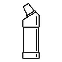 ícone de garrafa de limpador de banheiro, estilo de estrutura de tópicos vetor