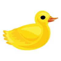 ícone de pato amarelo, estilo cartoon vetor