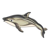 ícone de golfinho, estilo cartoon vetor